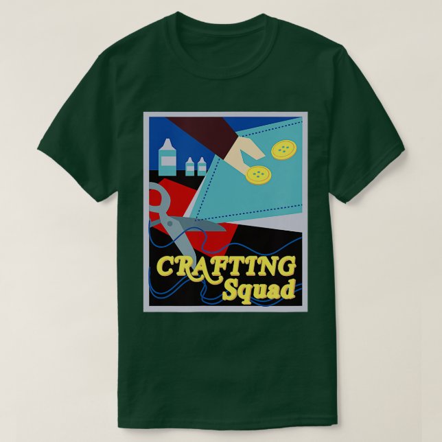 Camiseta Crafting Squad Team Crafting Hobby Crafter  (Frente do Design)