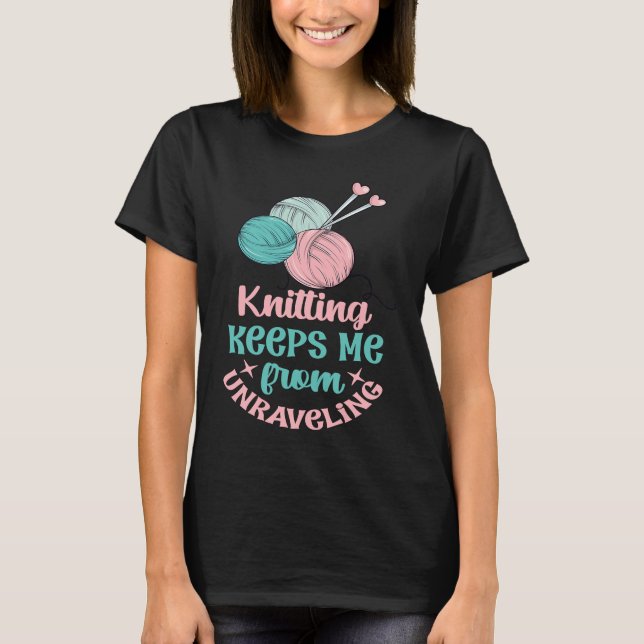 Camiseta Crafts Knitting Adulting Stress Mom Life Ladies Cr (Frente)