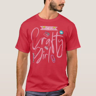 Camiseta Crafty Scrapbooking Girl Book Crafting Love