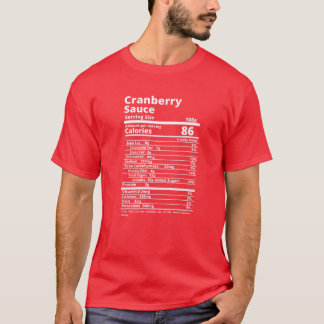 Camiseta Cranberry Nutrition Facts Food Thanksgiving Friend