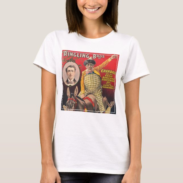 Camiseta Crandall O Palhaço A Atuar Com A Sua Mãe (Frente)