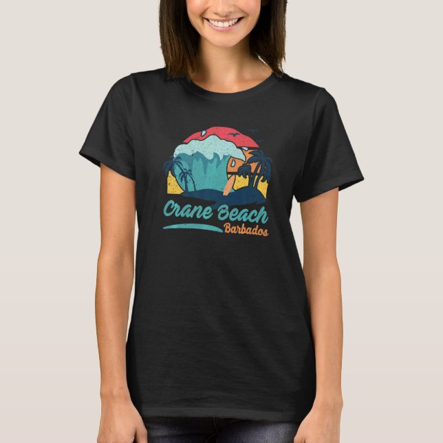 Camiseta Crane Beach Barbados Beach Summer Surfing Sunset P (Frente)