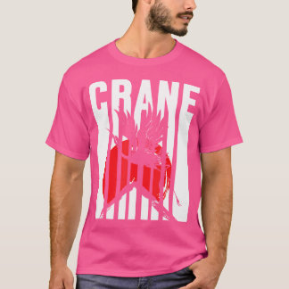 Camiseta Crane Comum Japão Sun Red Bird Nature Origami Ani