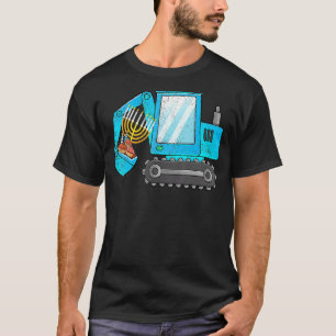 Camiseta Crane Construction Chanukah Hanukkah Pajamas Boys