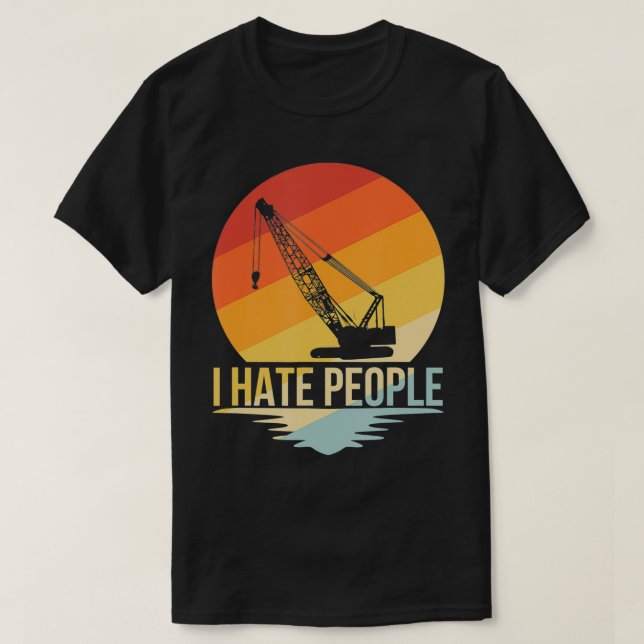 Camiseta Crane de construção (Frente do Design)