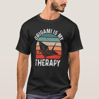 Camiseta Crane de Origami Retro Sunset