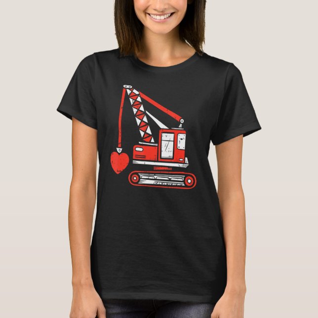 Camiseta Crane Heart Construction Heavy Equi (Frente)