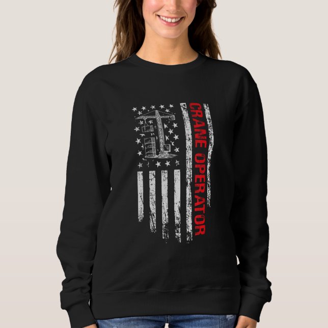 Camiseta Crane Operator US Flag  Crane Operator (Frente)