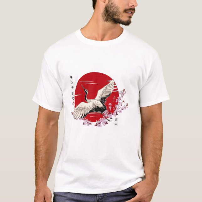 Camiseta Crane Tsuru Japonês (Frente)