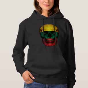 Camiseta Cráneo de la Bandera de Lituania Raíces Lituanas O