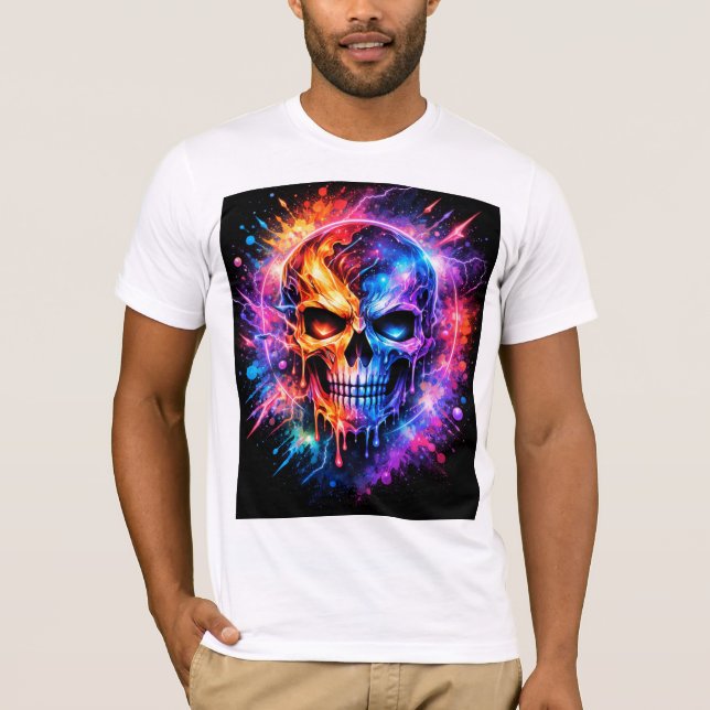 Camiseta Crânio Abstrato (Frente)
