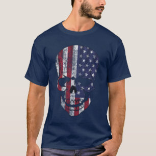Camiseta Crânio Americano Distinto