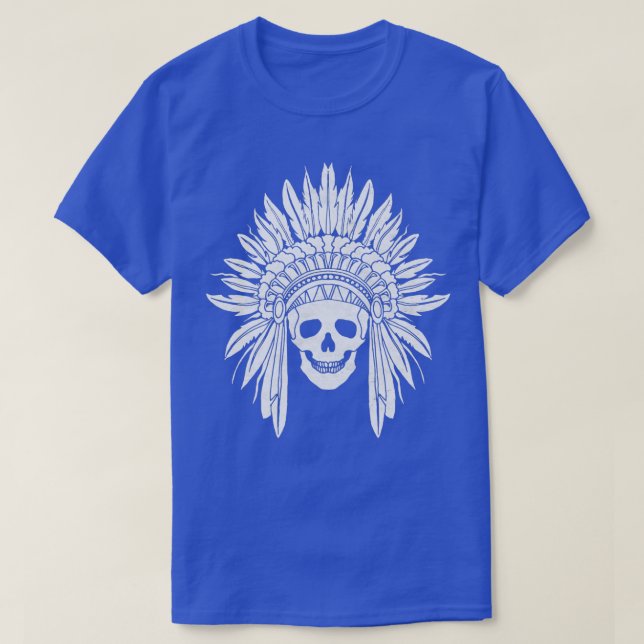 Camiseta Crânio Americano Nativo (Frente do Design)