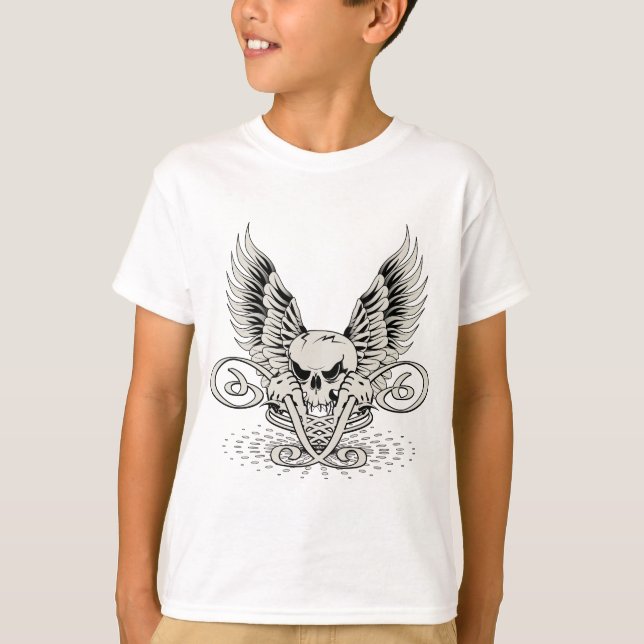 Camiseta Crânio Asas (Frente)