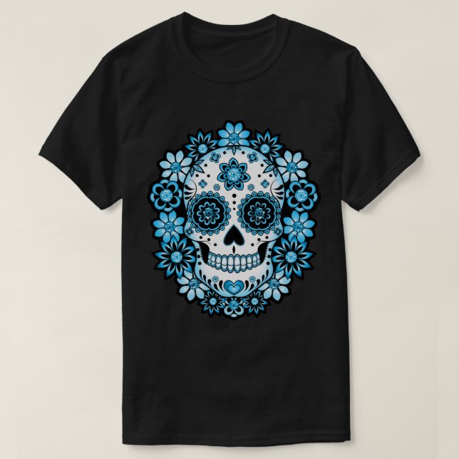 Camiseta Crânio Azul (Frente do Design)