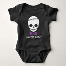 Cranio Baby Boy Skull com Bowtie Roxo