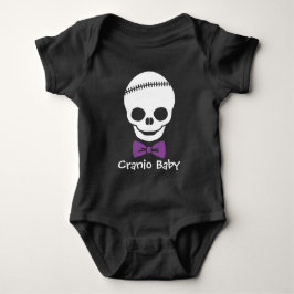 Camiseta Cranio Baby Boy Skull com Bowtie Roxo