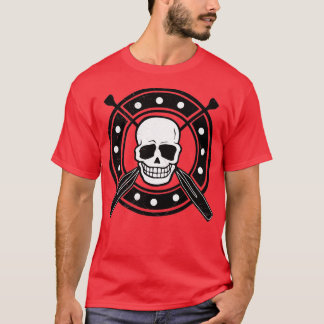 Camiseta Crânio Canoagem de Sobrecarga Pirata de Sobrevoo I