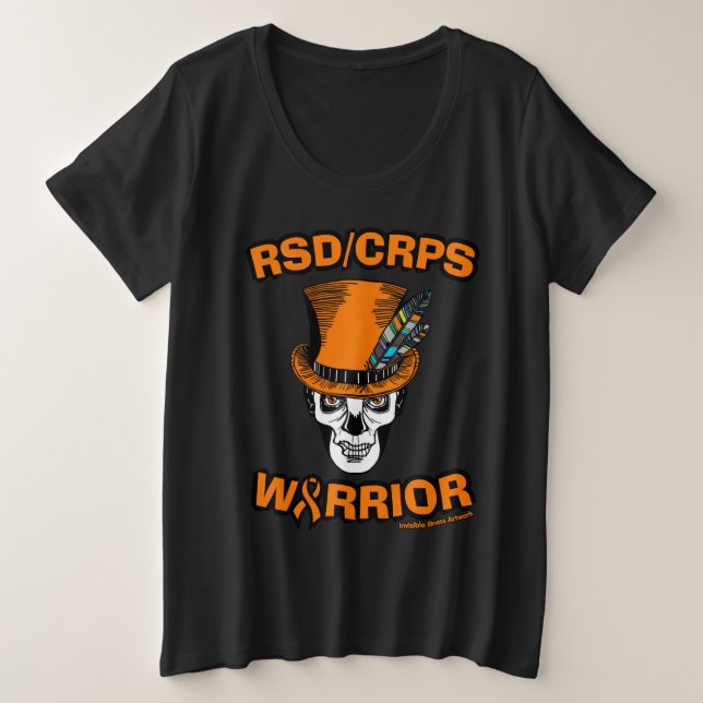 Camiseta Crânio/Chapéu...RSD/CRPS (Frente do Design)