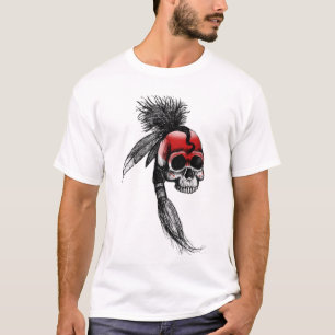 Camiseta Crânio Cherokee vermelho