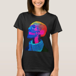 Camiseta Crânio Cibernético – Arte Anatômica Futurista