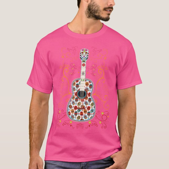 Camiseta Crânio Clássico - Violão Acústico Clássico Desorad (Frente)