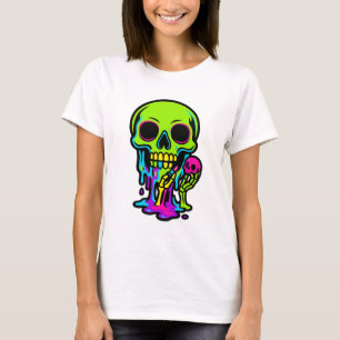 Camiseta Crânio Colorido