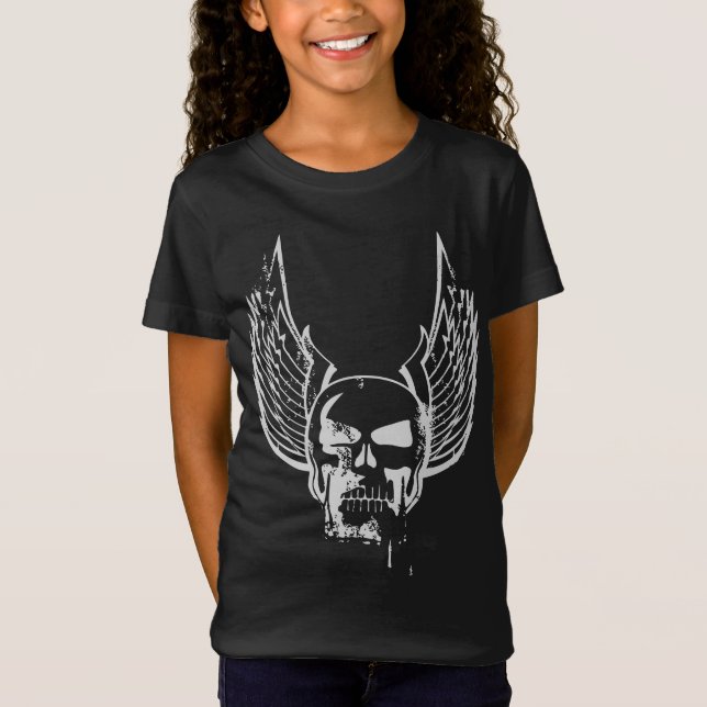 Camiseta Crânio com Asas Etéreas (Frente)