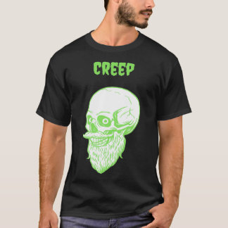 Camiseta Crânio Com Barba De Crepe