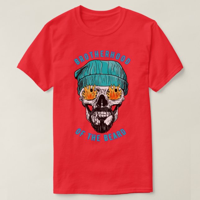 Camiseta Crânio com Beanie Crânio com Barba (Frente do Design)