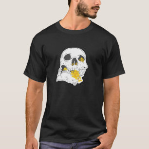 Camiseta Crânio Com Design estésico De Flores