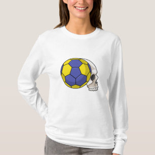 Camiseta Crânio com esportes de handebol