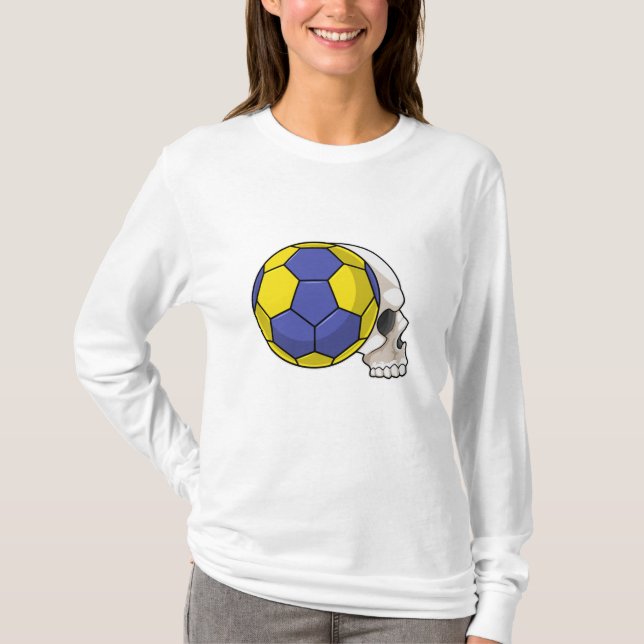 Camiseta Crânio com esportes de handebol (Frente)