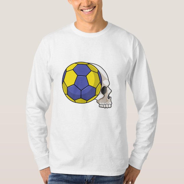 Camiseta Crânio com esportes de handebol (Frente)