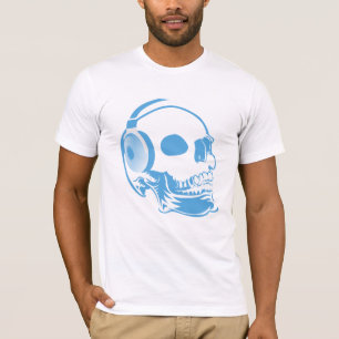 Camiseta Crânio com fones de ouvido