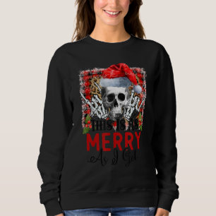 Camiseta Crânio Com Papai Noel Isto É Tão Feliz Quanto Eu T