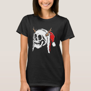 Camiseta Crânio com Papai Noel Natal Pajama Skeleton X M