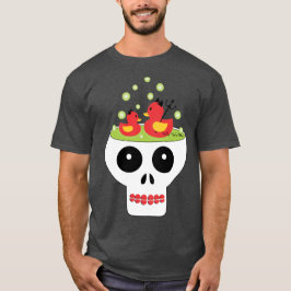 Camiseta Crânio Com Patos Diabos De Borracha