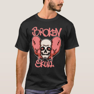 Camiseta Crânio com streetwear quebrada pingando 