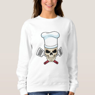 Camiseta Crânio como Cozinhar com o chapéu de Cozinhar