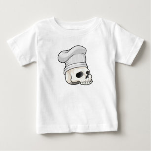 Camiseta Crânio como cozinheiro com chapéu de chef
