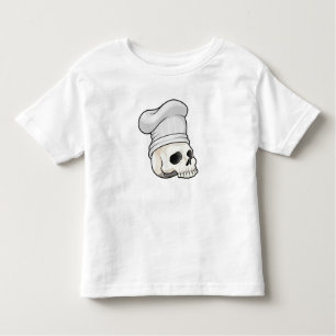 Camiseta Crânio como cozinheiro com chapéu de chef