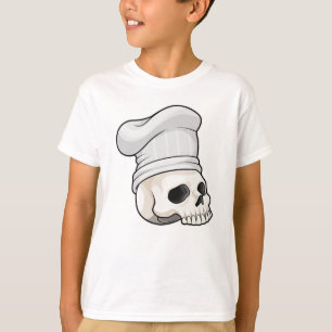 Camiseta Crânio como cozinheiro com chapéu de chef