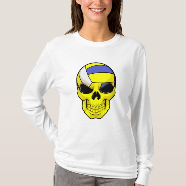 Camiseta Crânio como jogador de voleibol (Frente)