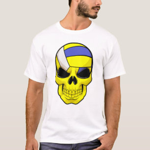 Camiseta Crânio como jogador de voleibol