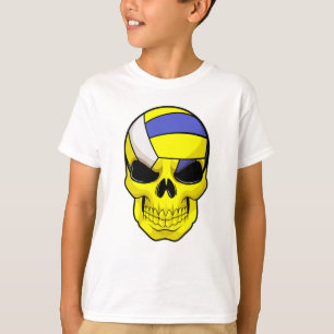 Camiseta Crânio como jogador de voleibol