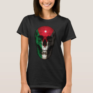 Camiseta Crânio da Bandeira da Jordânia Raízes Jordanianas 