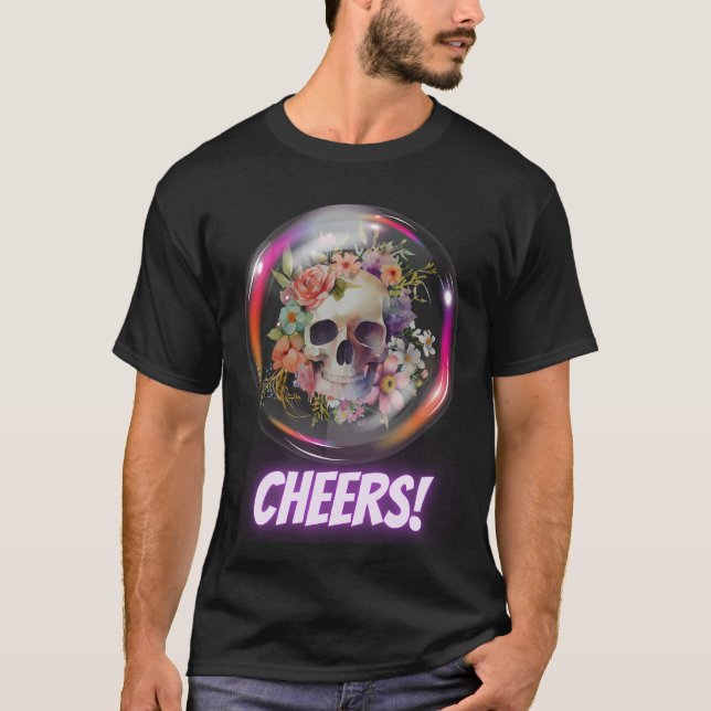 Camiseta Crânio da flor (Frente)