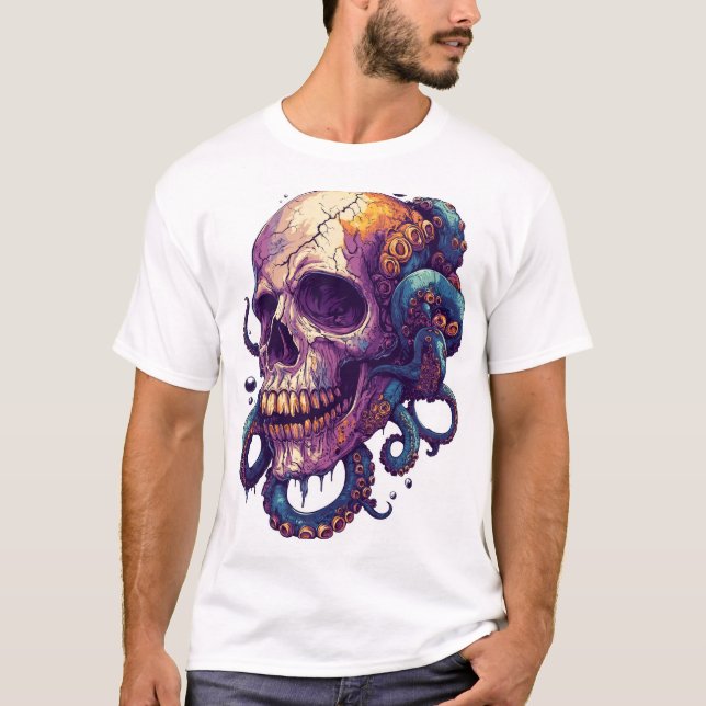 Camiseta Crânio das Profundezas (Frente)