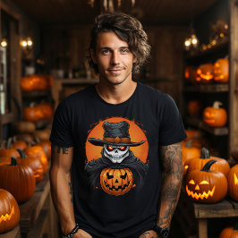 Camiseta Crânio de Abóbora do Halloween